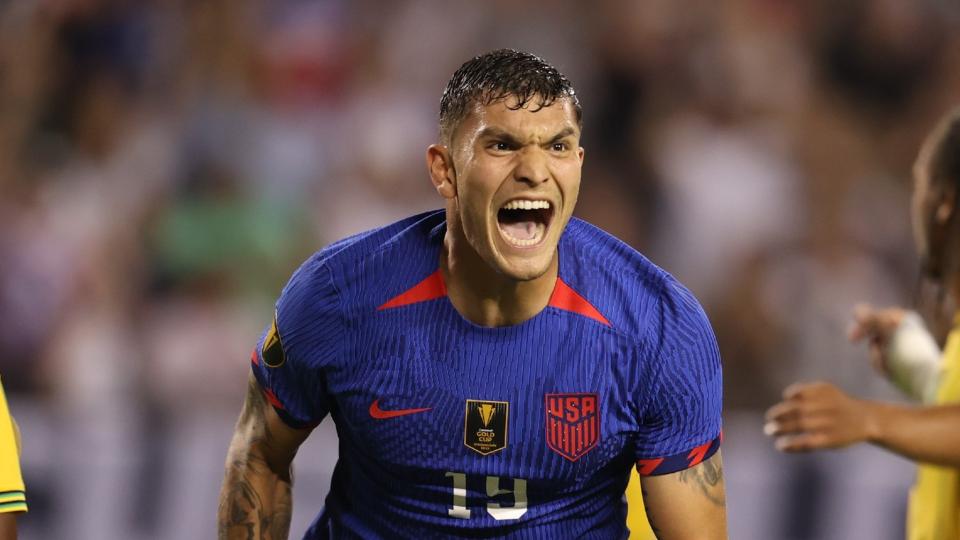 Brandon Vazquez of USA celebrates