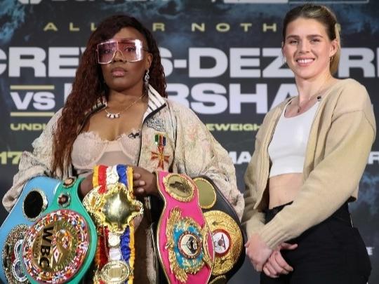 Franchon Crews-Dezurn defends titles against Savannah Marshall