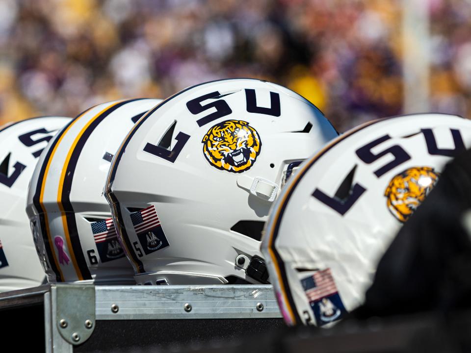 LSU helmets