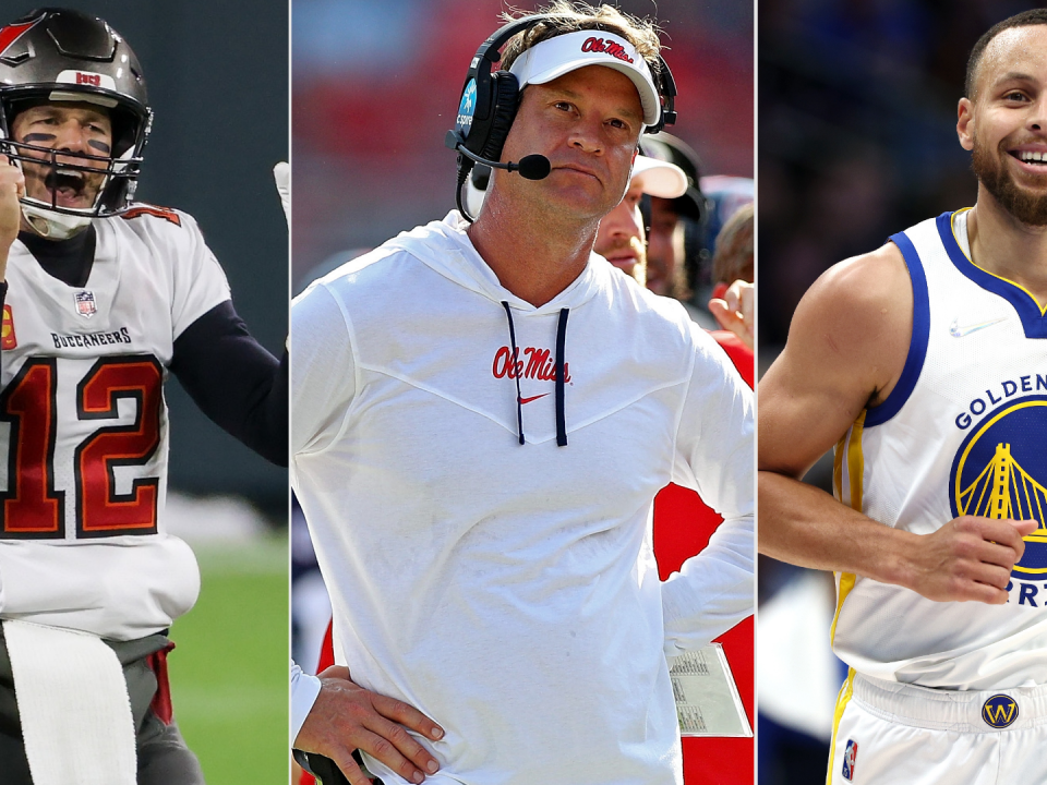 Tom Brady, Lane Kiffin, Steph Curry