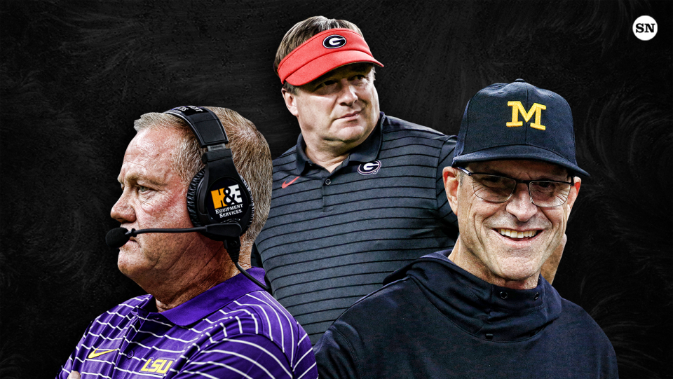 Brian Kelly, Kirby Smart, Jim Harbaugh